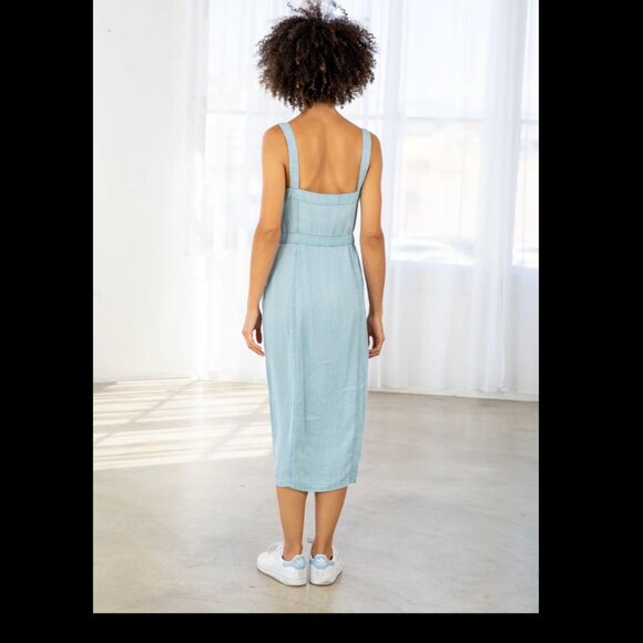 NWT | Celine Button Front Midi Dress | Medium - Picture 2 of 6